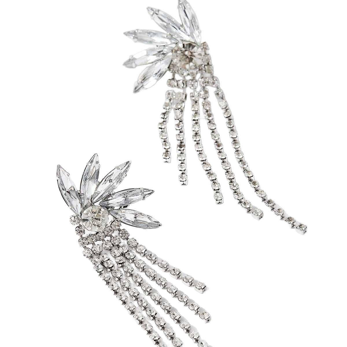 Tassel Multi-section Multi-layer Elongated Overlapping Earrings