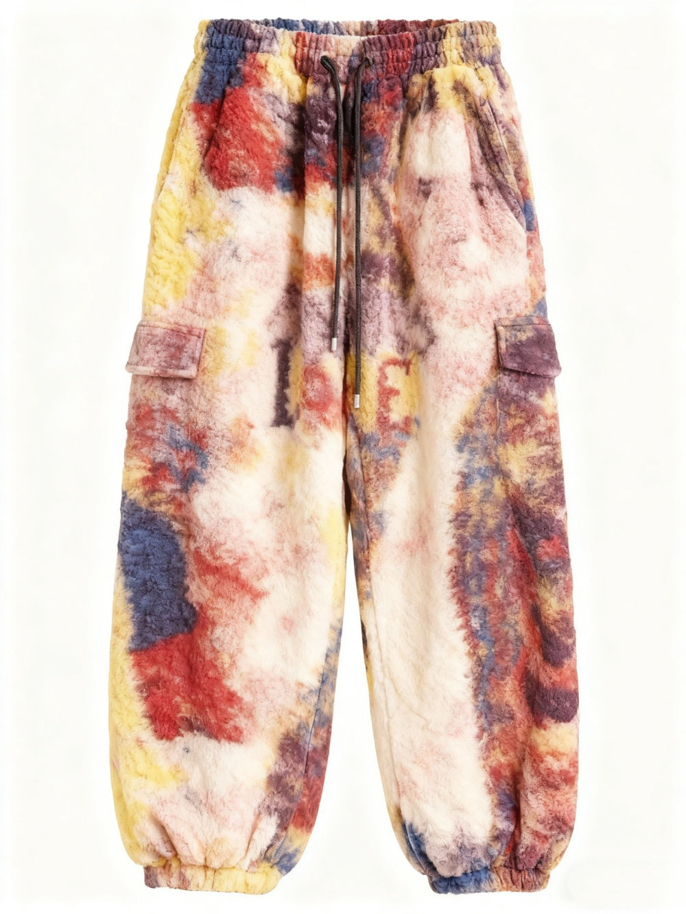 Mens Retro Straight-Cut Printed Casual Pants