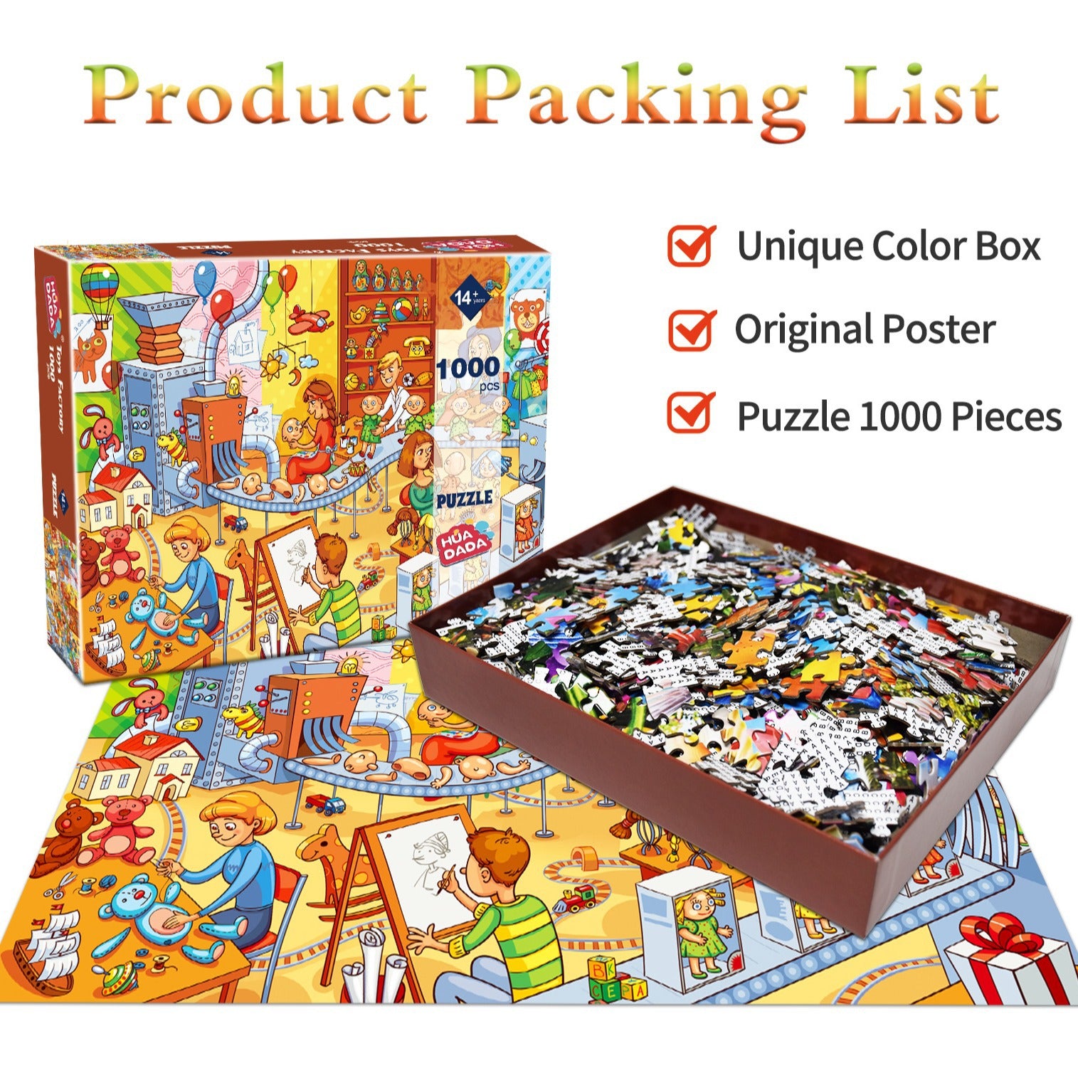 1,000-piece Gray-cardboard Jigsaw Puzzlehigh-difficulty Toy