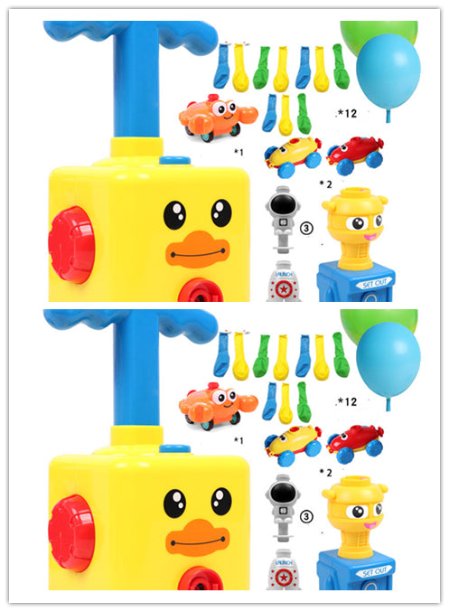 Power Balloon Launch Tower Toy Puzzle  Education Inertia Air Power Balloon Car Science Experimen Toy For Children Gift