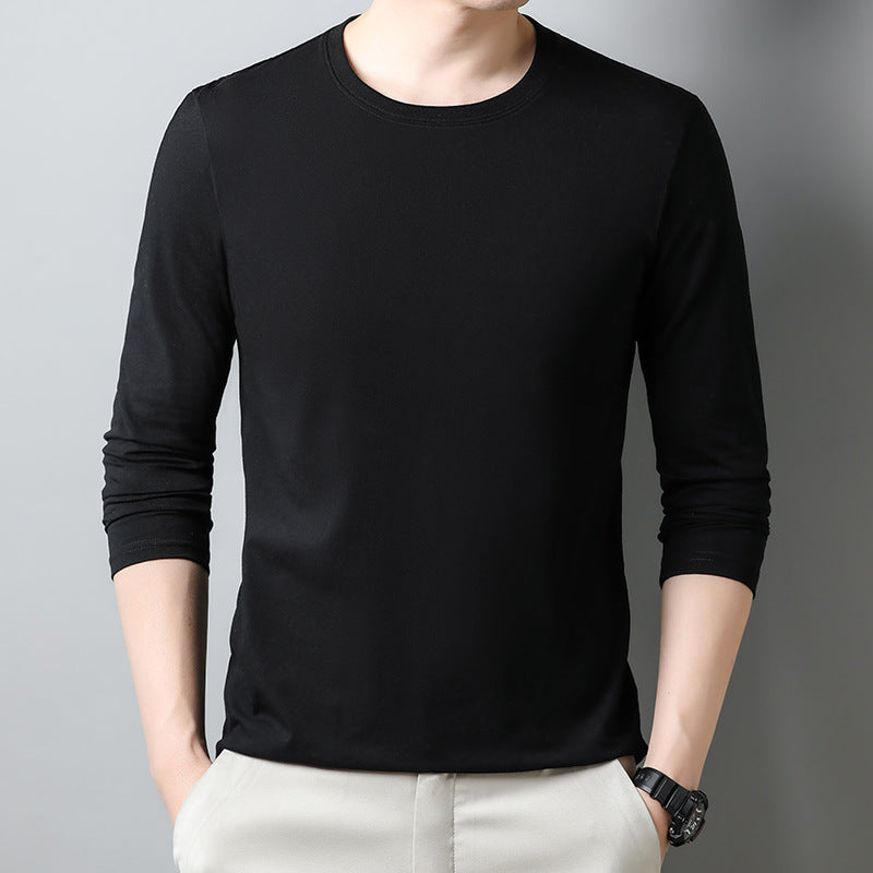 Mens Long-sleeve T-shirt Pure Cotton Hoodie
