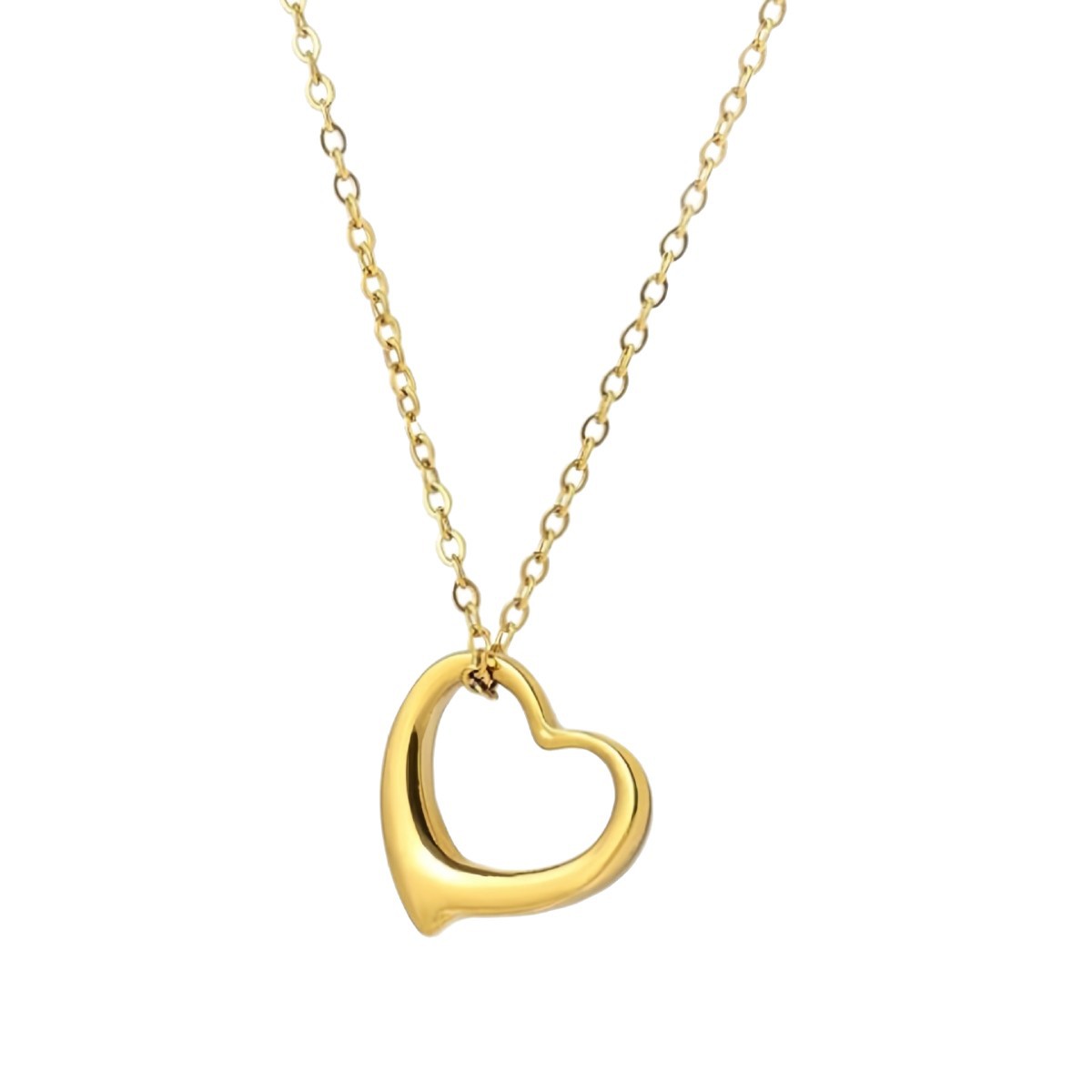 Womens Elegant Hollowed-Out Heart Necklace