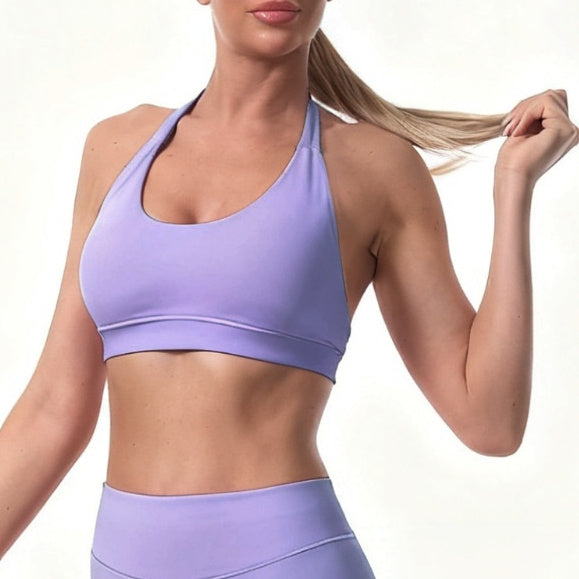 High-elasticity Sports Bra With A Neck-hanging Design For A Beautiful Back