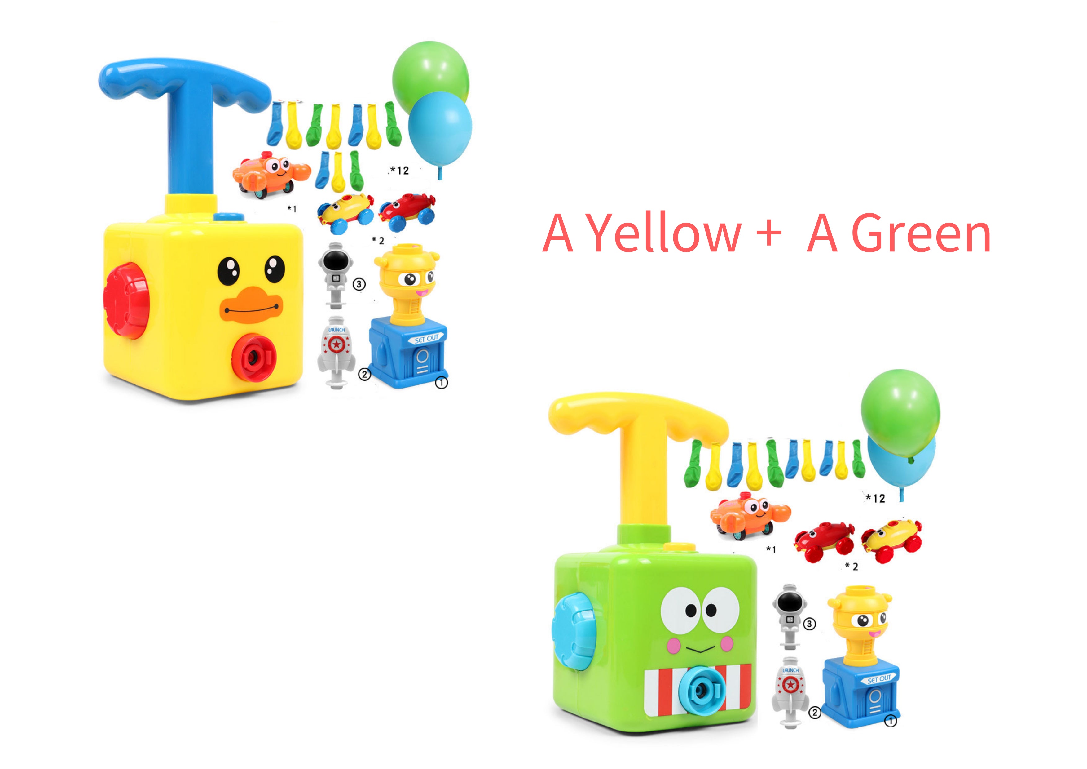 Power Balloon Launch Tower Toy Puzzle  Education Inertia Air Power Balloon Car Science Experimen Toy For Children Gift