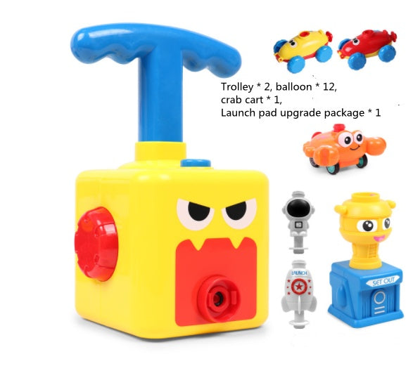 Power Balloon Launch Tower Toy Puzzle  Education Inertia Air Power Balloon Car Science Experimen Toy For Children Gift