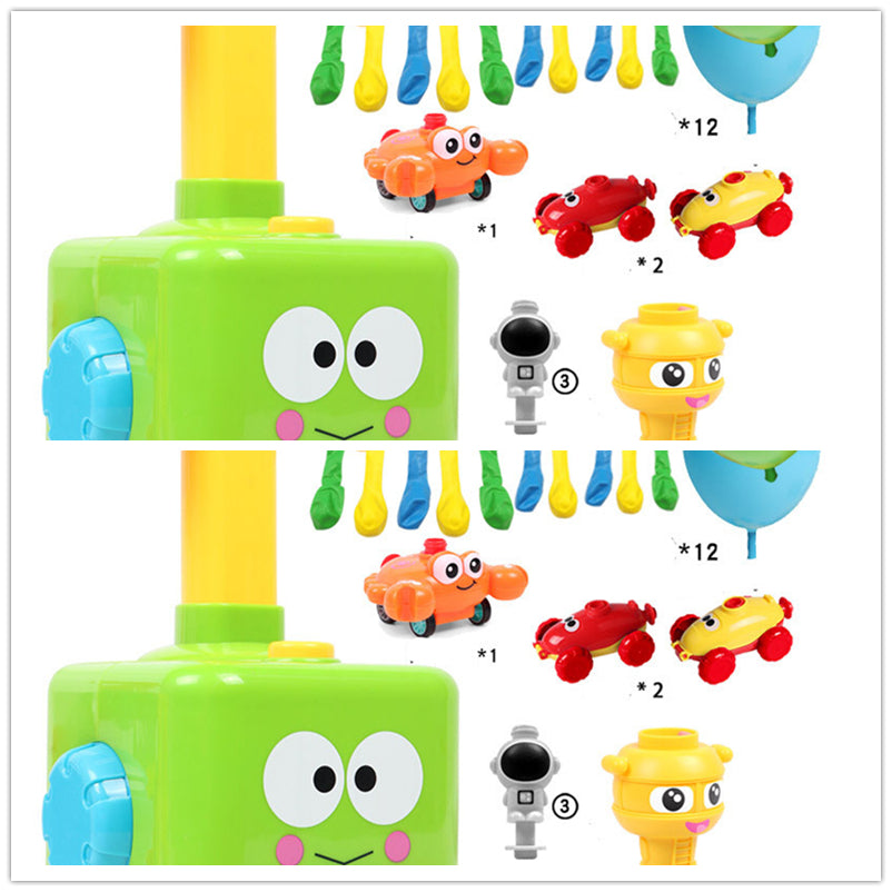 Power Balloon Launch Tower Toy Puzzle  Education Inertia Air Power Balloon Car Science Experimen Toy For Children Gift