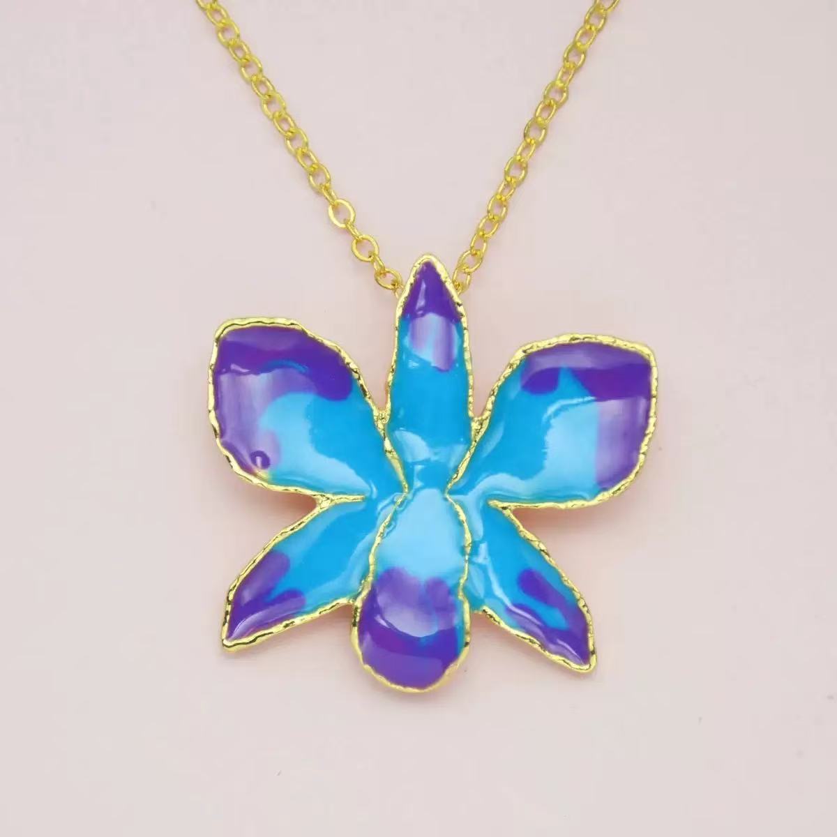 Blue Orchid Oil Necklace A Stylish And Elegant Accessory For Women