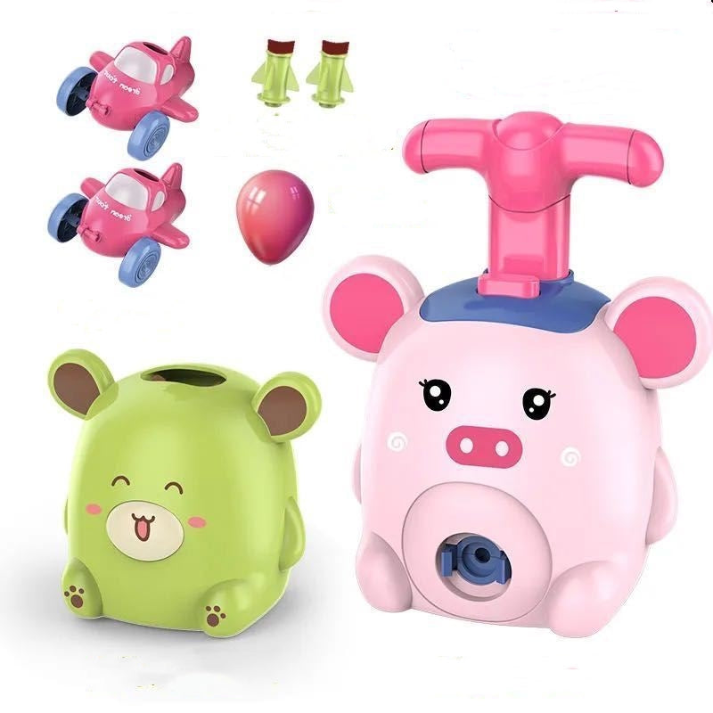 Power Balloon Launch Tower Toy Puzzle  Education Inertia Air Power Balloon Car Science Experimen Toy For Children Gift