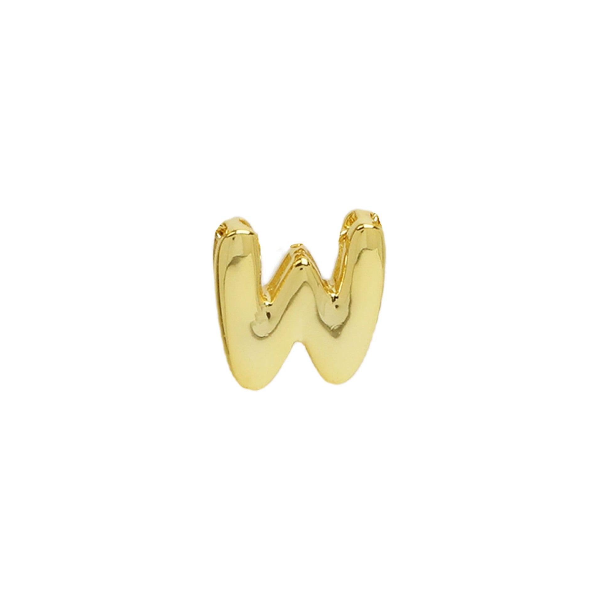 18k Brass Smooth Surface Bubble DIY Combination Name Bracelet Letter Accessories