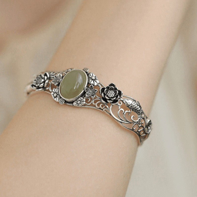 Retro Chinese Lotus Bracelet A Niche Trendy Style With A Traditional Chinese Flair