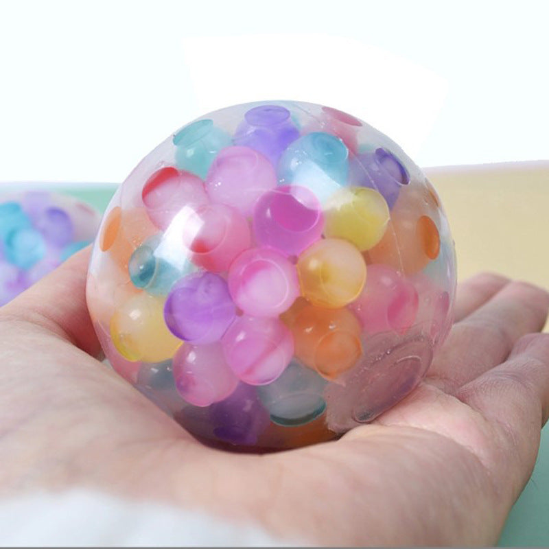 TPR Soft Rubber Toy Squeezing Toy Rainbow Stress Ball