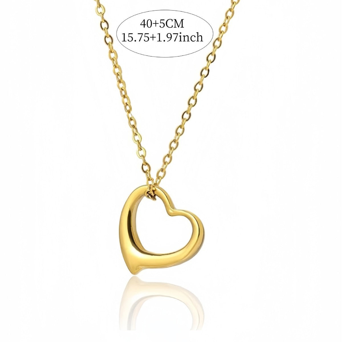 Womens Elegant Hollowed-Out Heart Necklace
