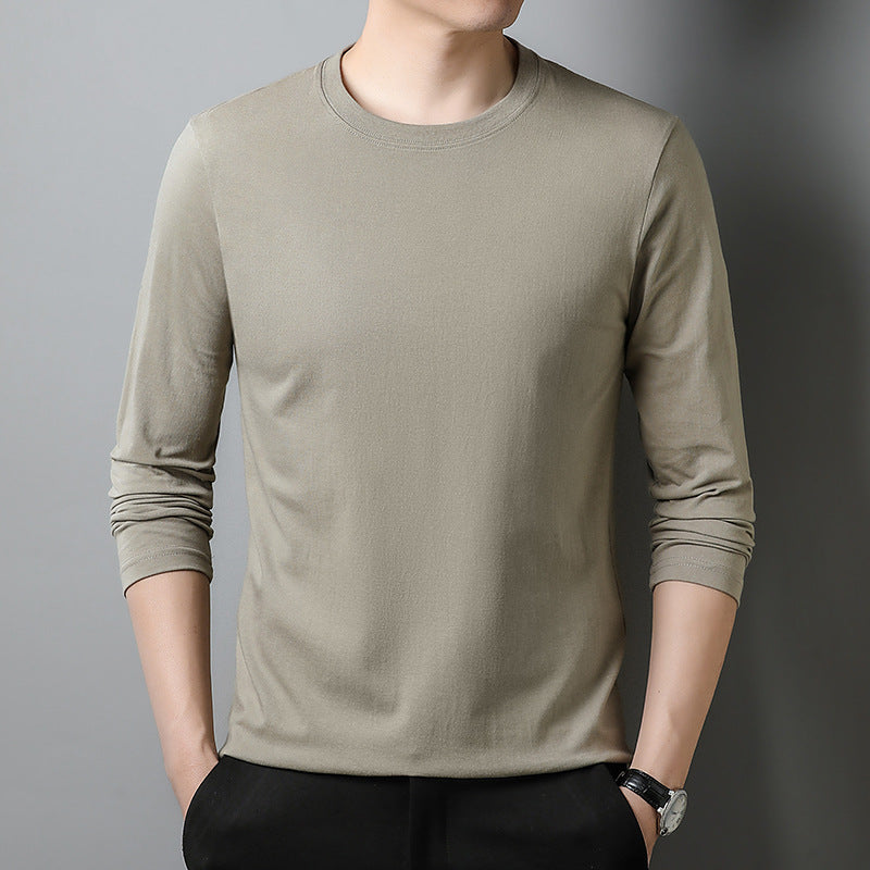Mens Long-sleeve T-shirt Pure Cotton Hoodie