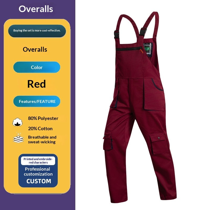 Abrasion-resistant Multi-pocket Tool Workwear Suit