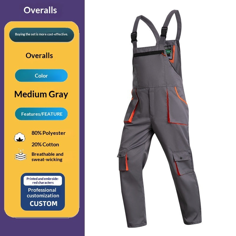 Abrasion-resistant Multi-pocket Tool Workwear Suit