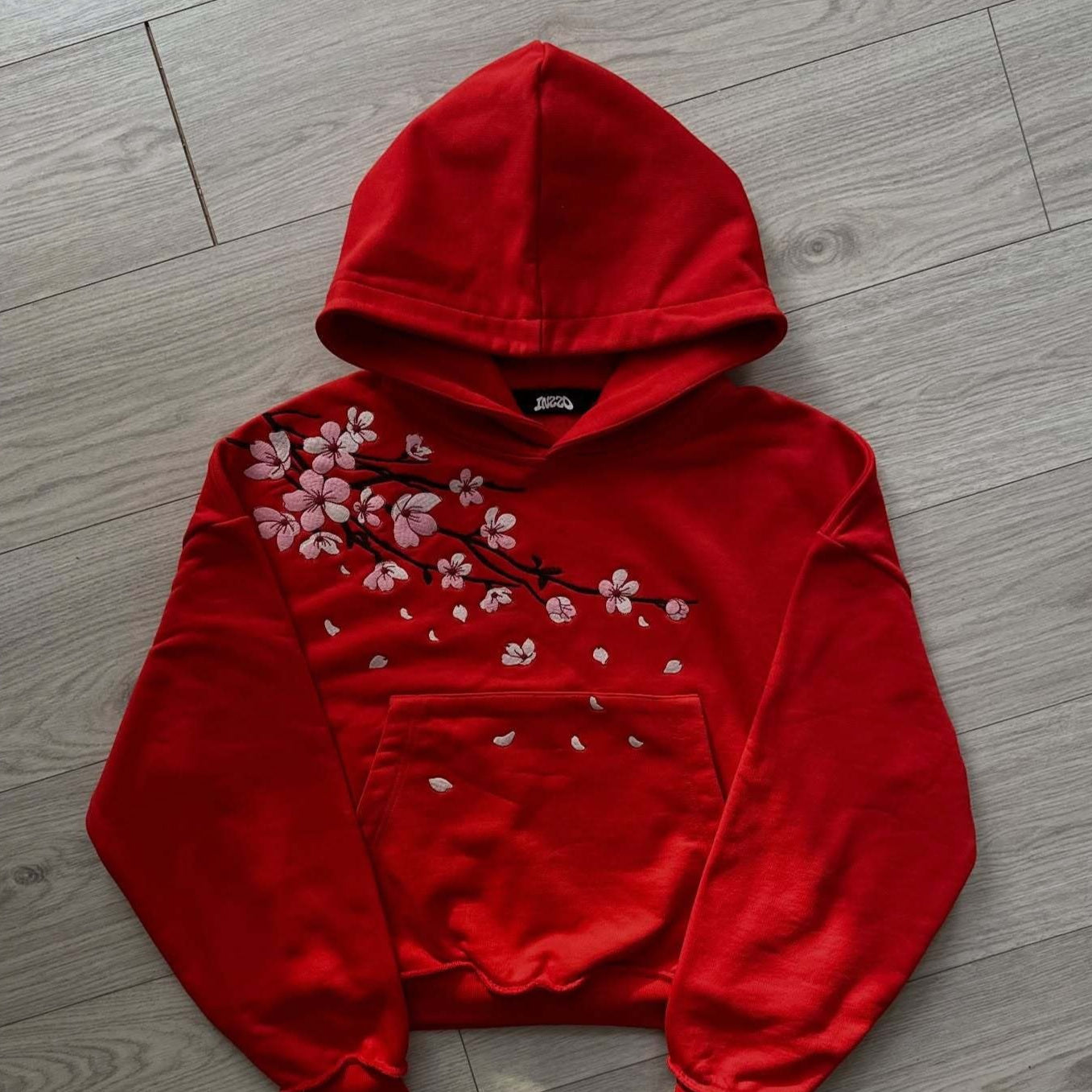 Mens Spring Cherry Blossom Print Hoodie Top