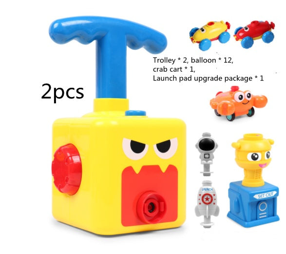 Power Balloon Launch Tower Toy Puzzle  Education Inertia Air Power Balloon Car Science Experimen Toy For Children Gift