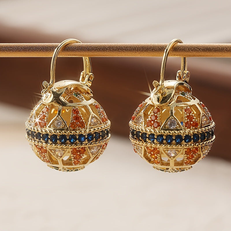 Affordable Luxury Court-style Intricately Crafted Vintage-chic Colorful Earrings
