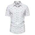 Stylish Summer White Printed Shirt For Men