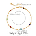 Geometric Rhombus Crystal Stone Creative And Versatile Summer Outdoor Anklet For Home