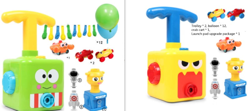 Power Balloon Launch Tower Toy Puzzle  Education Inertia Air Power Balloon Car Science Experimen Toy For Children Gift