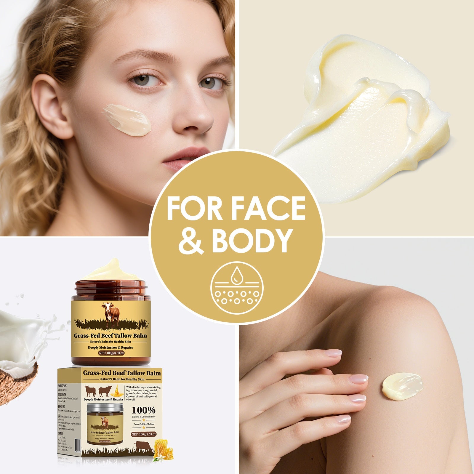 Tallow Moisturizing Cream Replenishment Skin