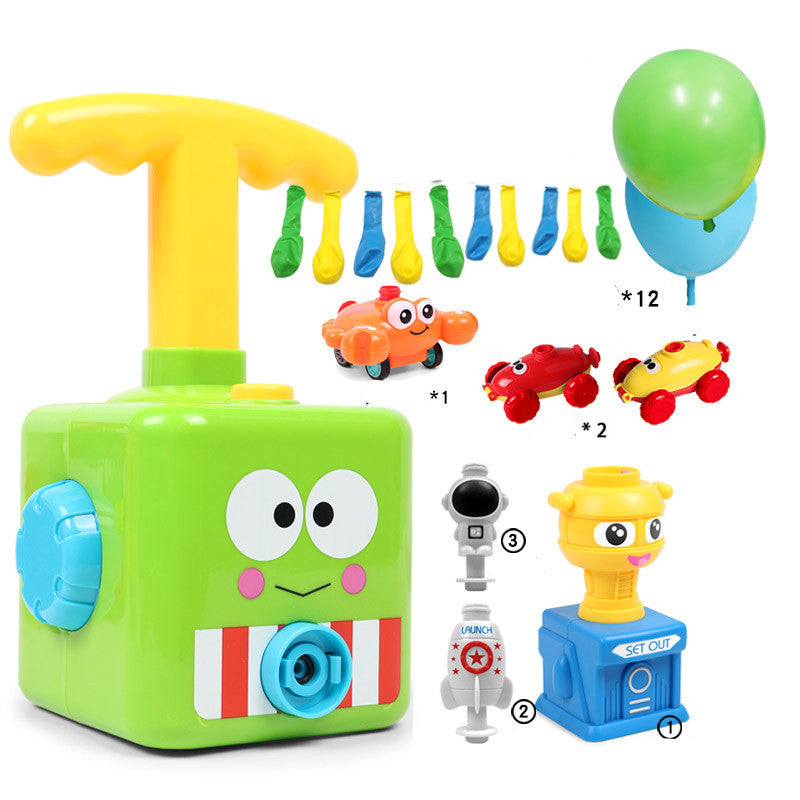 Power Balloon Launch Tower Toy Puzzle  Education Inertia Air Power Balloon Car Science Experimen Toy For Children Gift