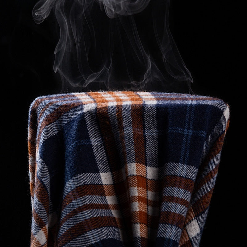 100 Cotton Plaid Long-sleeve Shirt For Layering Or Wearing On Its Own