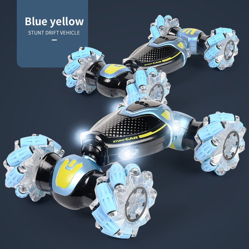 Twist Side Walking Stunt Remote Control Car Light Gesture Induction Deformation Drift Car Children's Car Boy Toy