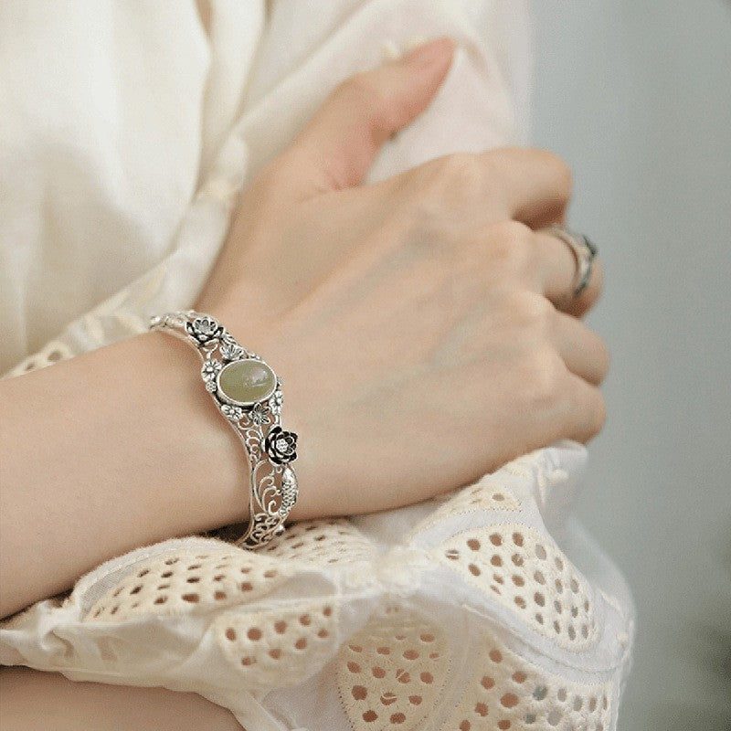 Retro Chinese Lotus Bracelet A Niche Trendy Style With A Traditional Chinese Flair