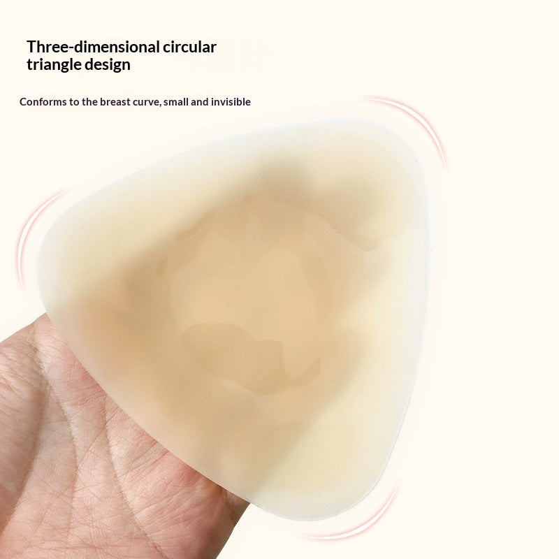 Triangular Pure-silicone Solid Breast Petals For A Super-thin Lift-enhancing, And Anti-exposure Chest Fit