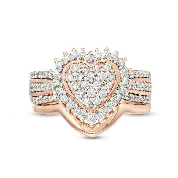 Heart-shaped Ring Trendy And Fashionable