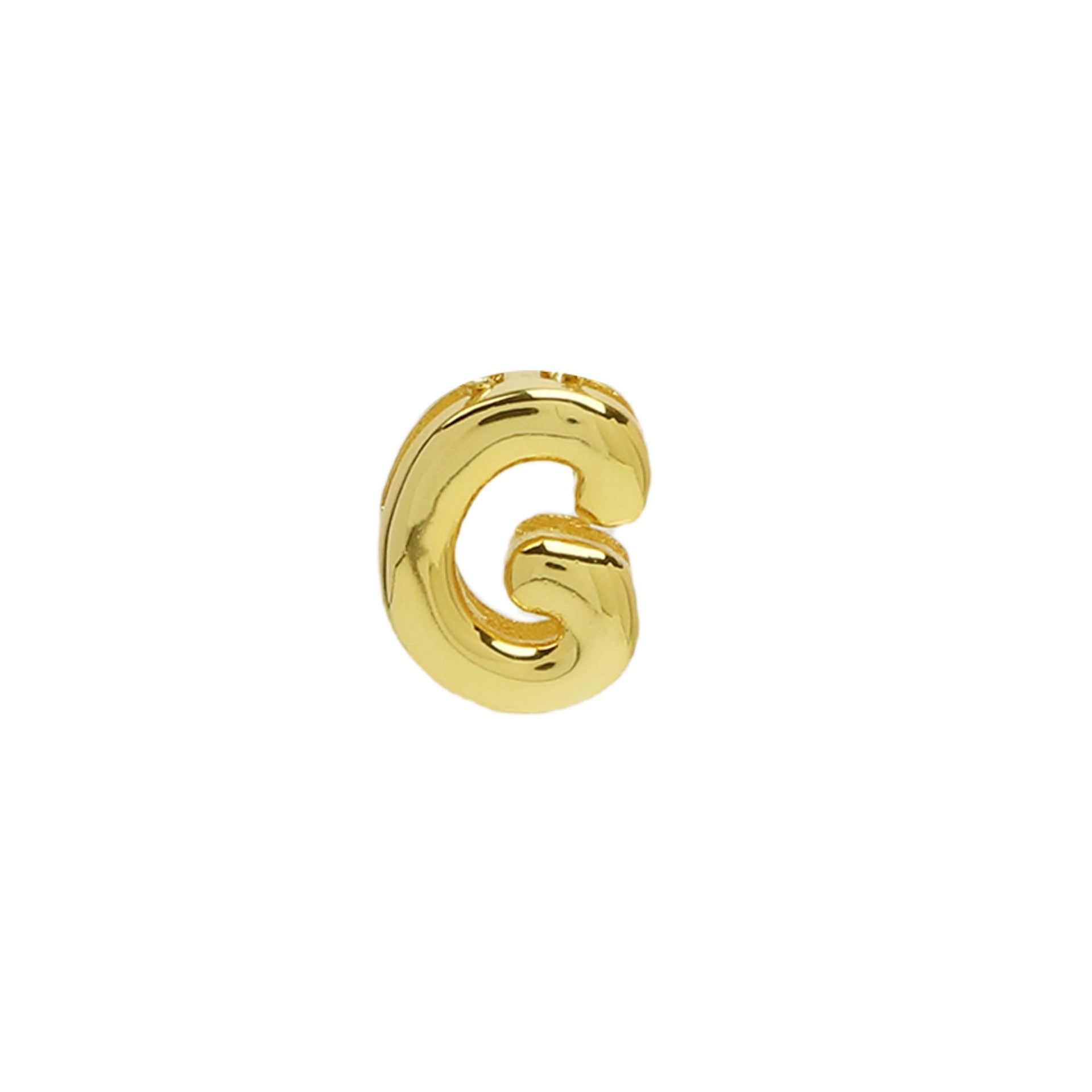 18k Brass Smooth Surface Bubble DIY Combination Name Bracelet Letter Accessories