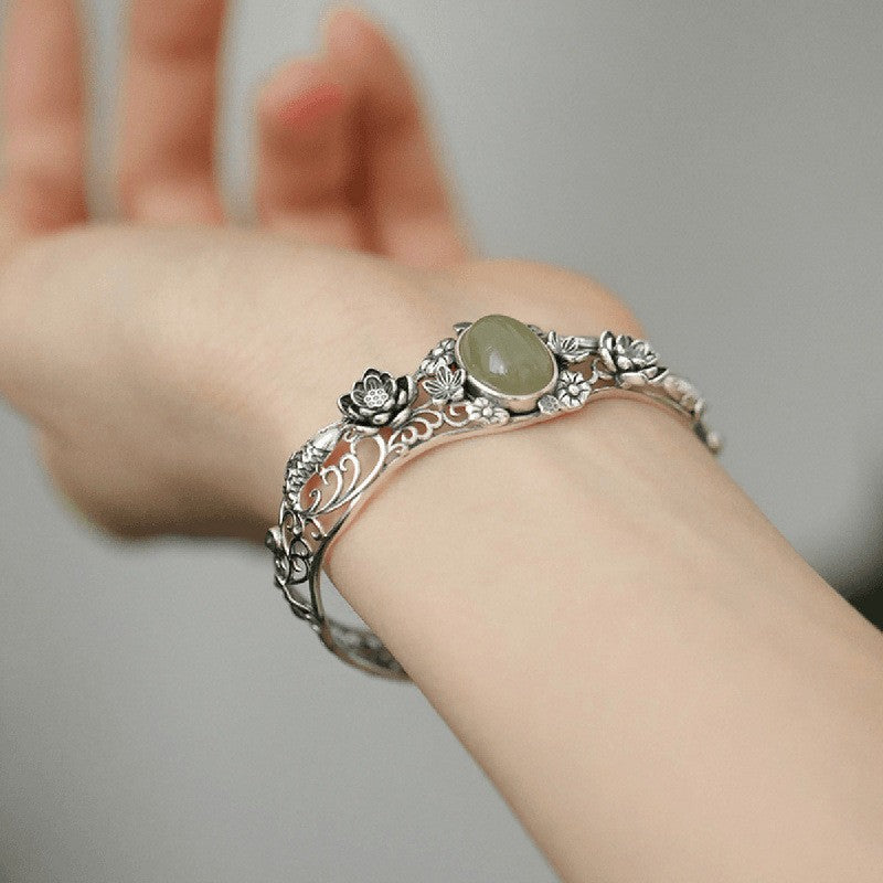 Retro Chinese Lotus Bracelet A Niche Trendy Style With A Traditional Chinese Flair