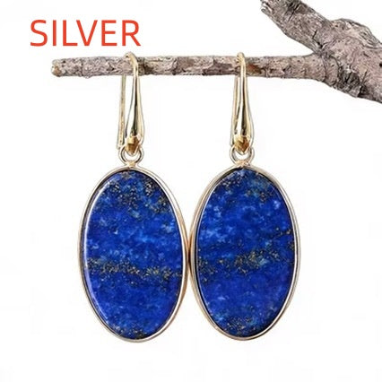 High-end Natural Stone Pendant Earrings