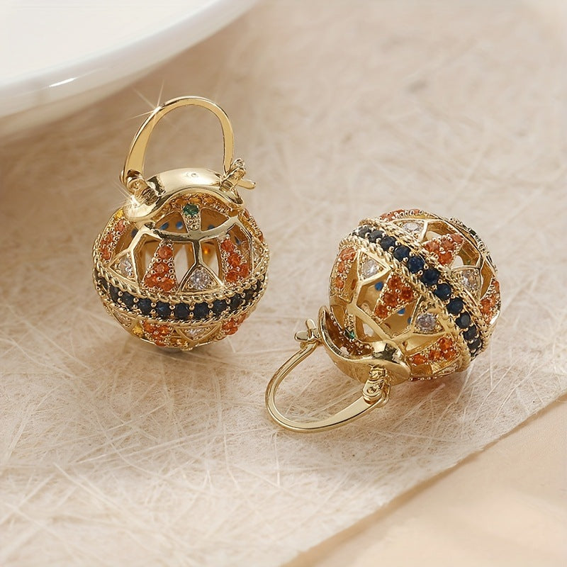 Affordable Luxury Court-style Intricately Crafted Vintage-chic Colorful Earrings