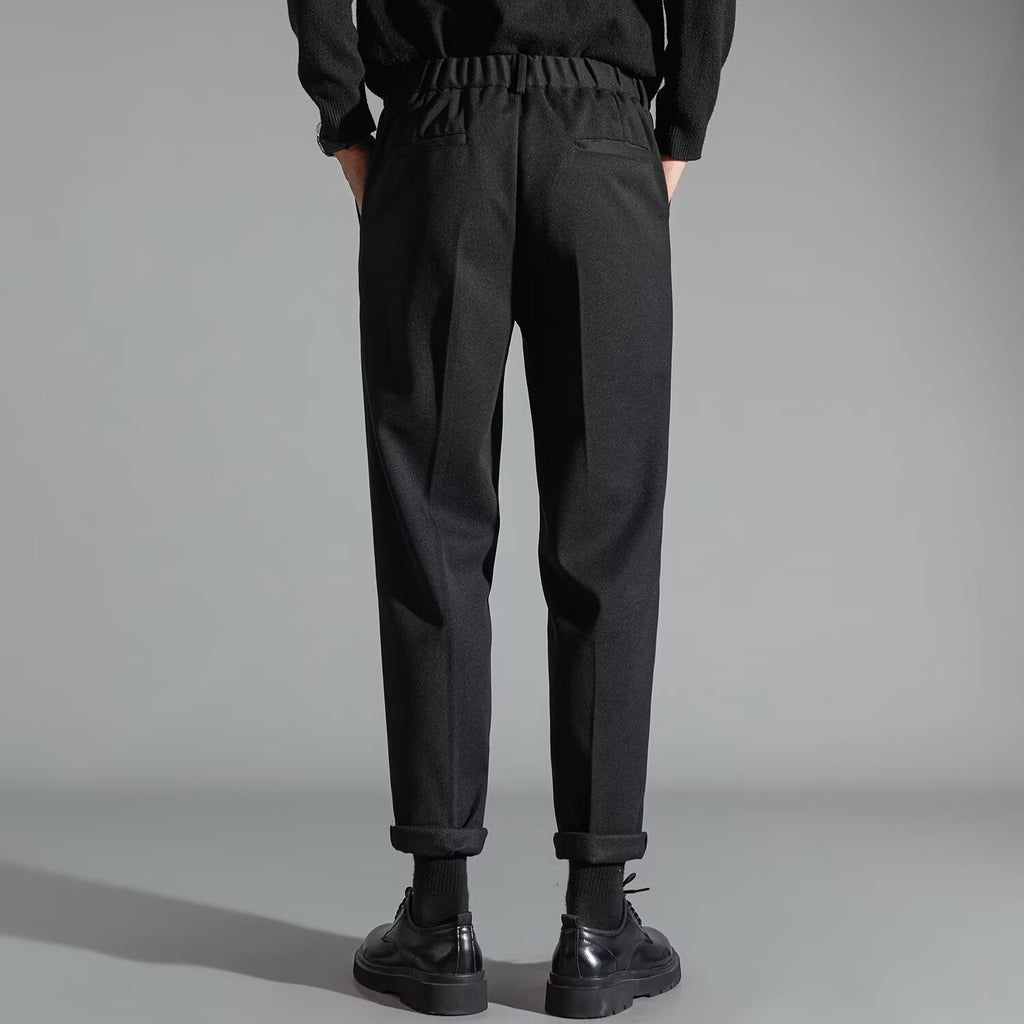 Mens Stylish Slim-fit Wool Casual Pants