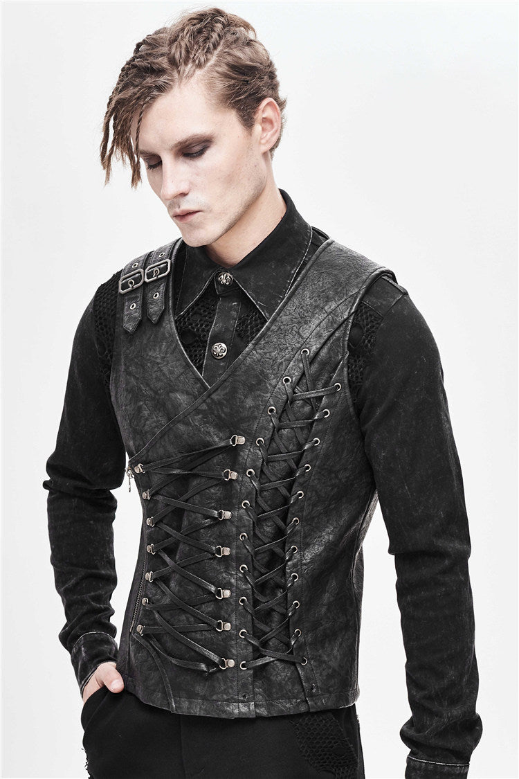 Mens Misty Floral Tie-Back VestChesnut