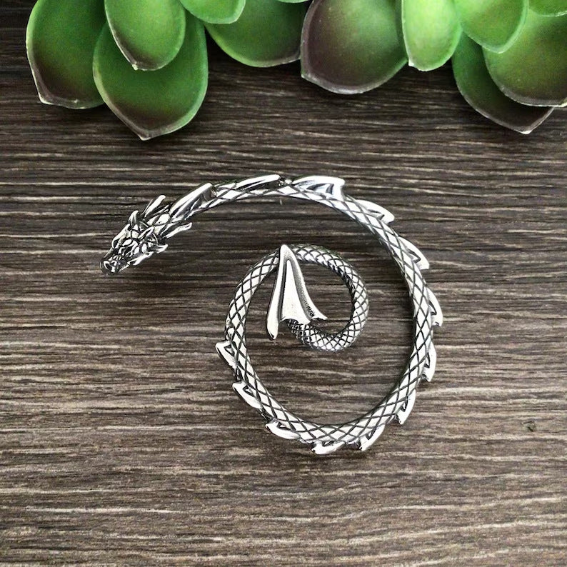 Womens Retro Woven Dragon Earrings