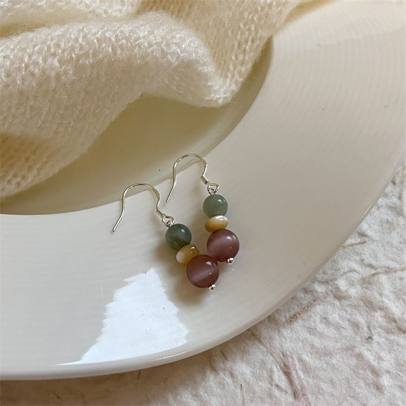 Retro Versatile Beaded Cat-eye Earrings Exude Fashion Appeal