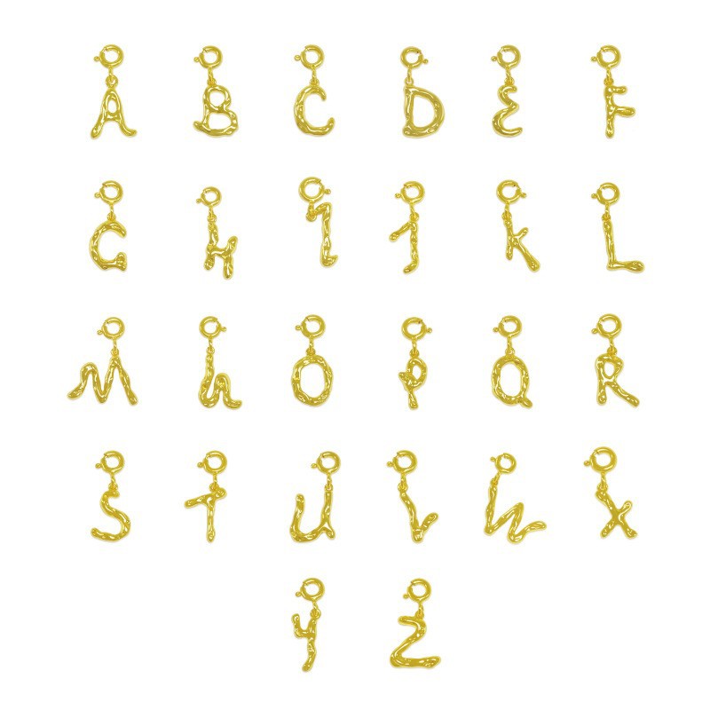 Happy Characters Series English Alphabet Necklace For Women