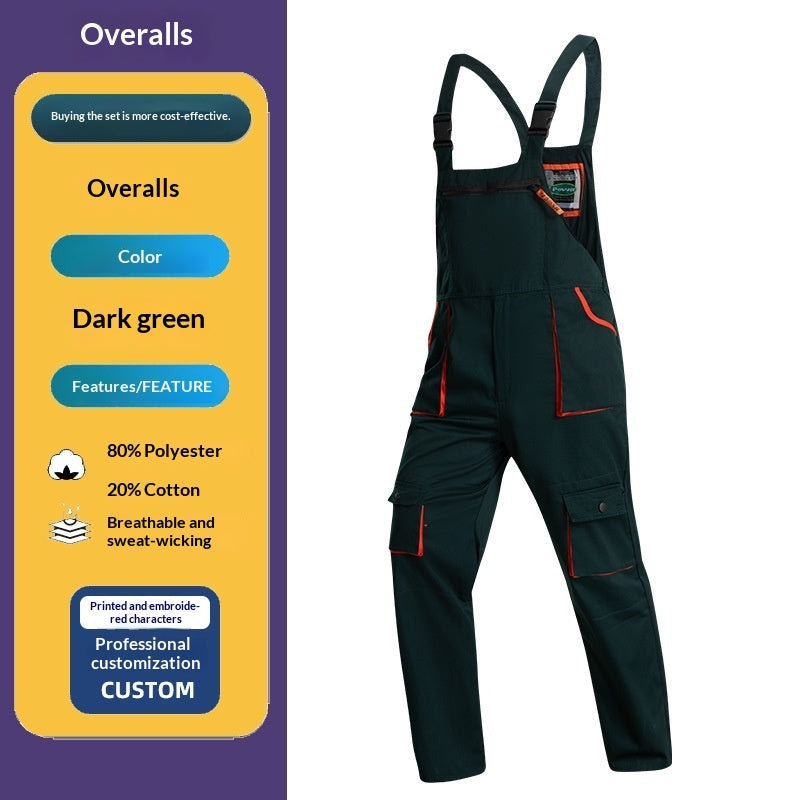 Abrasion-resistant Multi-pocket Tool Workwear Suit