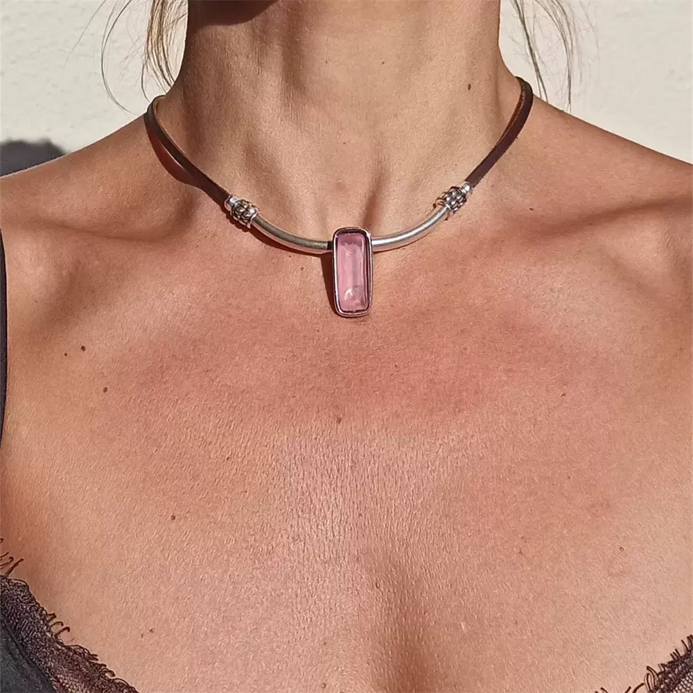Versatile Minimalist Leather Cord Vintage Necklace