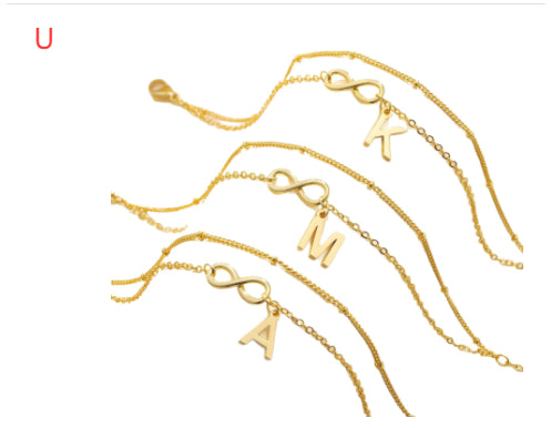 Versatile European And American-style 18K Gold-plated Stainless Steel Double-layer Bracelet