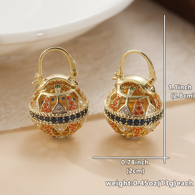 Affordable Luxury Court-style Intricately Crafted Vintage-chic Colorful Earrings